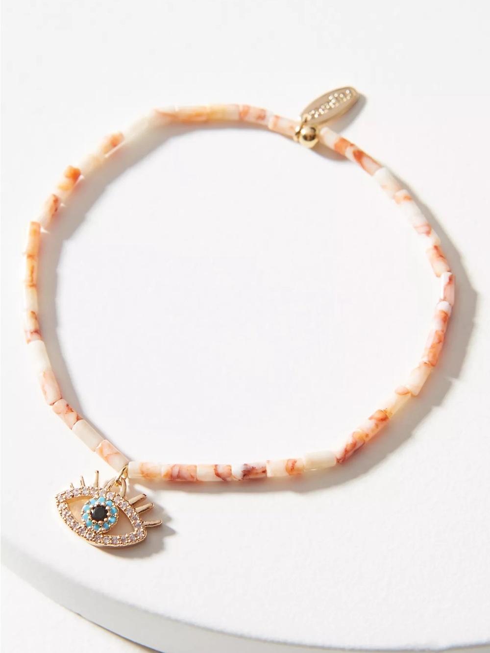 New Anthropologie Yvette Spirit Eye Necklace Quartz CZ